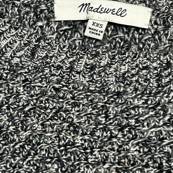 Madewell Sweater Landmark cozy textured grey knit sweater high-low hem, XXS - Picture 5 of 9
